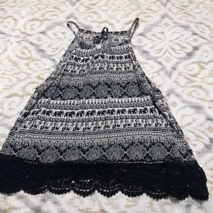 Be Cool tank top; black and white; Size S